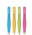 Pinza de depilar punta oblicua, Soft Touch 7,2 cm