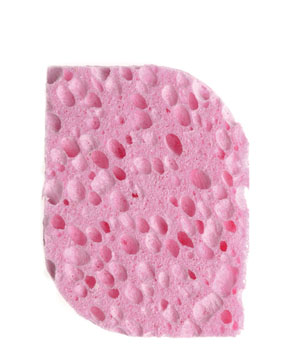 Esponja desmaquilladora, celulosa poro abierto, 7,7 cm.