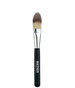 Brocha de maquillaje líquido, pelo sintético, 15 cm