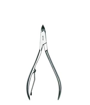 Alicate manicura pieles machihembrado cromado, 10 cm