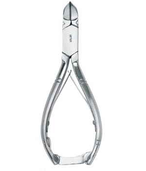 Alicate pedicuro machihembrado inoxidable 14 cm.