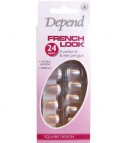 Uñas manicura francesa ROSA. Cuadradas