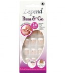 Uñas manicura francesa adhesivas Press&Go ROSA. Fantasía