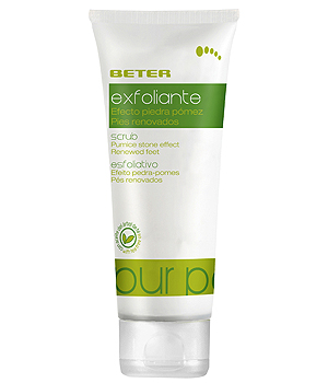 Crema exfoliante. Efecto piedra pómez.